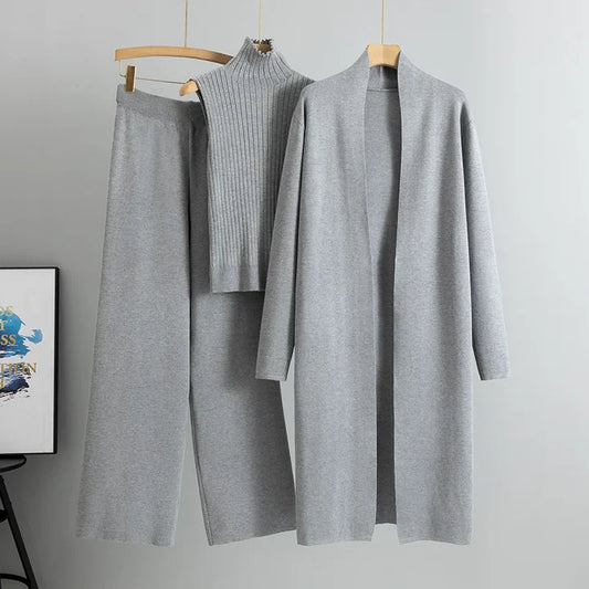 Luxe Strick-Ensemble im 3er-Set